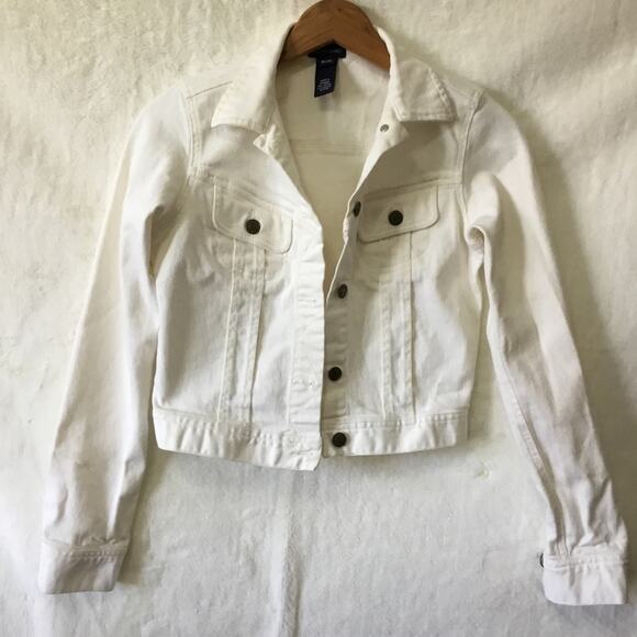 Ralph Lauren Girl White Cropped Denim Jacket - Picture 2 of 14